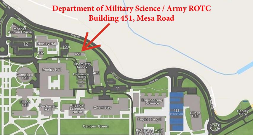 Department of Military Science, Map